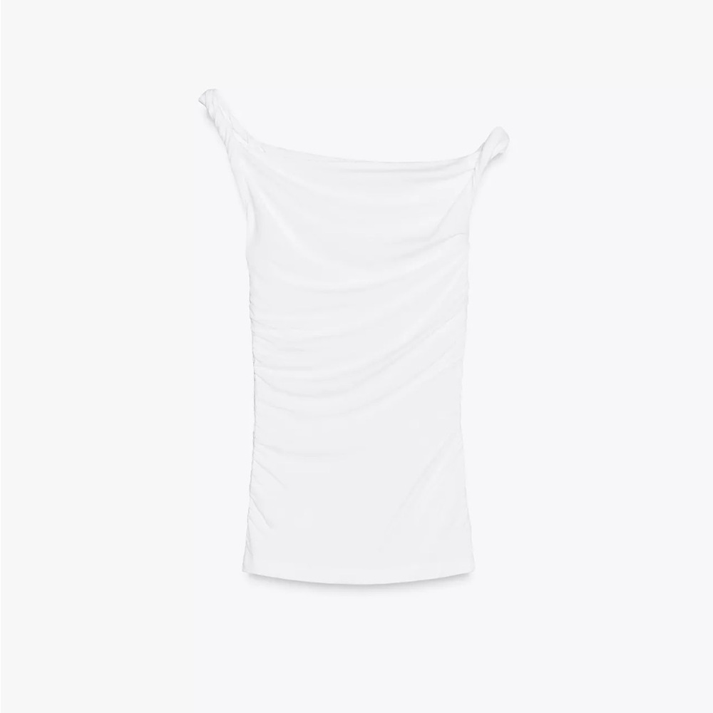 Zara twisted strap white tank